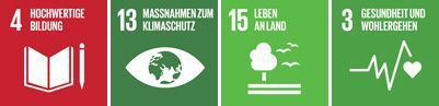SDG-Logos zum Bildungsangebot Lebensraum Wald
