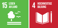 SDG-Logos zum Bildungsangebot Faszination Spinnen