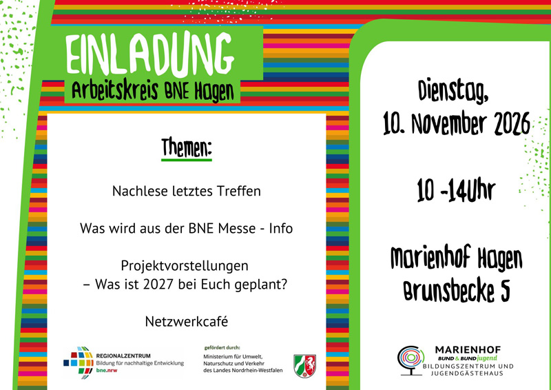 Einladung zum Netzwerktreffen 10.11.2026 am Marienhof